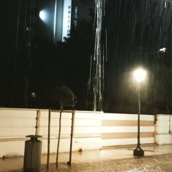 Gewitter, Regen, Adria, Riccione, Nachtaufnahme