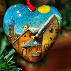 Weihnachten, Weihnachtskugel, Herz