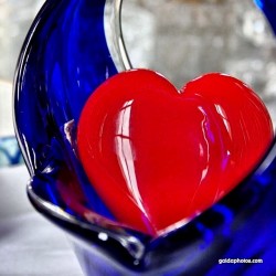 Herz, rot, blau