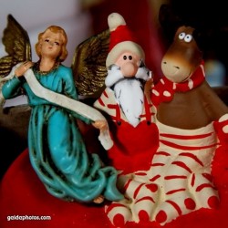 Weihnachtsmann, Elch, Engel