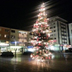 Weihnachtsbaum, Straßenfest, Maternusplatz, Köln-Rodenkirchen