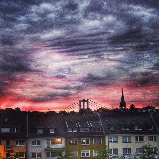 Köln-Rodenkirchen, Sonnenuntergang